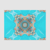 Hippie Gypsy Etnische turquoise aqua blauw bohemia Tissuepapier (Voorkant)