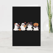 Hippie Halloween Cute Ghost Boo Spooky Season Pump Kaart (Voorkant)