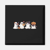 Hippie Halloween Cute Ghost Boo Spooky Season Pump Magneet (Voorkant)