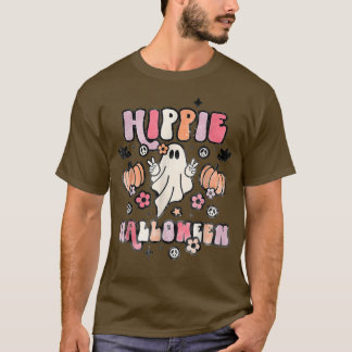 Hippie Halloween Ghost 60s 70s Costume Groovy Spoo T-shirt