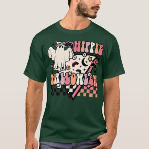 Hippie Halloween Ghost 60s 70s Costume Groovy Spoo T-shirt