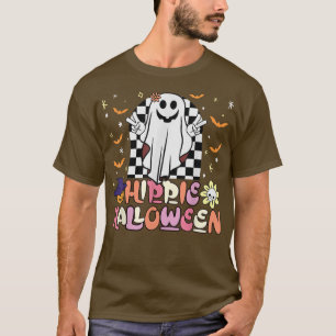 Hippie Halloween Ghost Funny Halloween Costume voo T-shirt