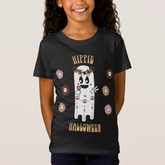 Hippie Halloween Ghost Kinderen T-shirt (Voorkant)