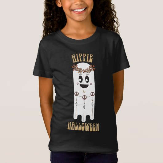 Hippie Halloween Ghost Kinderen T-shirt (Voorkant)