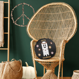 Hippie Halloween Ghost Ronde Kussen