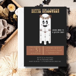 Hippie Halloween Ghost Uitnodiging