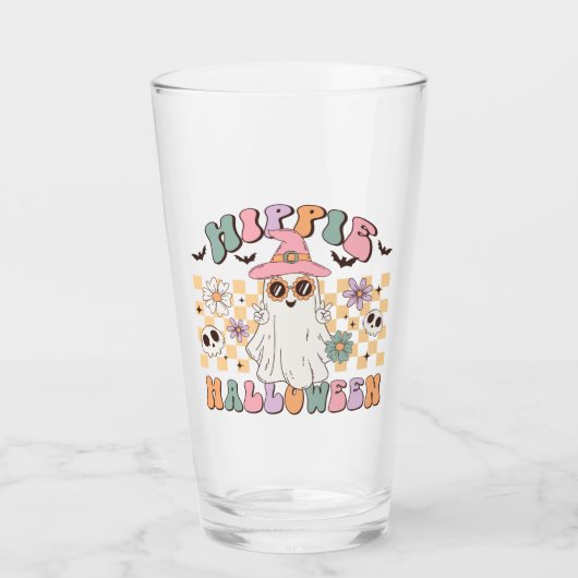 Hippie Halloween Glas (Voorkant)
