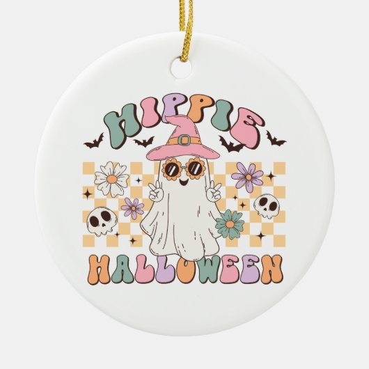 Hippie Halloween Keramisch Ornament (Voorkant)
