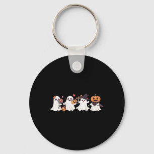 Hippie Halloween Lief Geestje Boo Griezelig Seizoe Sleutelhanger
