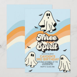 Hippie Halloween Retro Geest Drie Geesten  Kaart