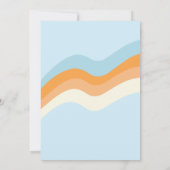 Hippie Halloween Retro Ghost Hey Boo blauw Kaart (Achterkant)