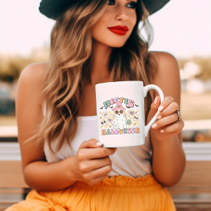 Hippie Halloween Retro Groovy Halloween Koffiemok