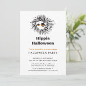 Hippie Halloween Retro Kostuum Feest Kaart (Staand voorkant)