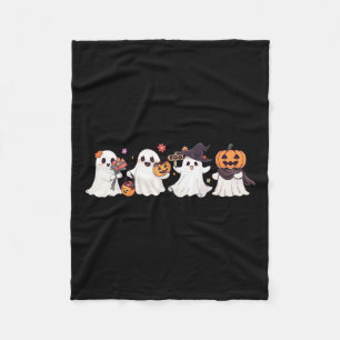 Hippie Halloween Schattigee Ghost Boo Spooky Seizo Fleece Deken