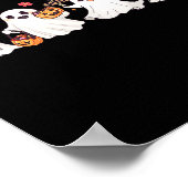 Hippie Halloween Schattigee Ghost Boo Spooky Seizo Poster (Hoek)