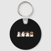 Hippie Halloween Schattigee Ghost Boo Spooky Seizo Sleutelhanger (Voorkant)