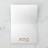 Hippie Halloween Schattigee hippie Ghosts foto opg Kaart (Binnen)