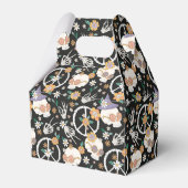 Hippie Halloween schedels en bloemen patroon Bedankdoosjes (Voorkant Zijde)