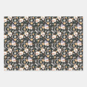 Hippie Halloween schedels en bloemen patroon Inpakpapier Vel (Voorkant 2)