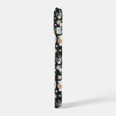 Hippie Halloween schedels en bloemen patroon iPhone 15 Case (Linkerkant)