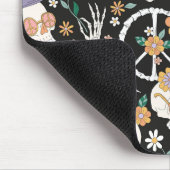 Hippie Halloween schedels en bloemen patroon Muismat (Hoek)