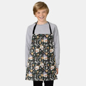 Hippie Halloween schedels en bloemen patroon Schort (Gedragen)