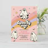 Hippie Halloween Spooky Een Verjaardagsuitnodiging Kaart (Staand voorkant)