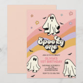 Hippie Halloween Spooky Een Verjaardagsuitnodiging Kaart (Voorkant / Achterkant)