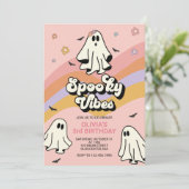 Hippie Halloween Spooky VIBES Uitnodiging voor ver (Staand voorkant)