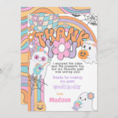 Hippie Halloween Thank You Card Kaart (Voorkant / Achterkant)