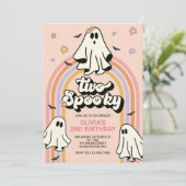 Hippie Halloween Two Spooky Birthday Kaart (Staand voorkant)