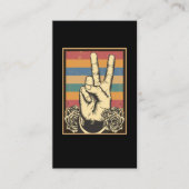  Hippie Hand Peace Sign Visitekaartje (Voorkant)