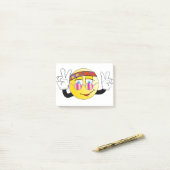 Hippie Happy Face met vredesbord Post-it® Notes (Op bureau)