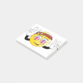 Hippie Happy Face met vredesbord Post-it® Notes (Schuin)