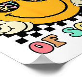 Hippie Happy First Day Of School For Teacher Kids  Poster (Hoek)