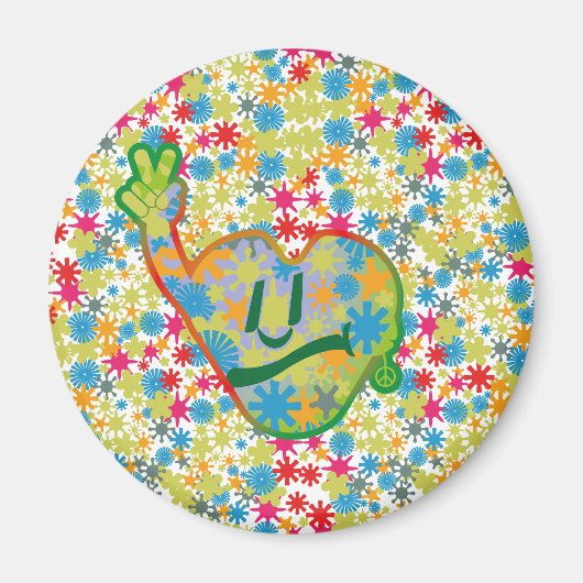 Hippie Heart ICON 2024 BY MASANSER Magneet (Voorkant)