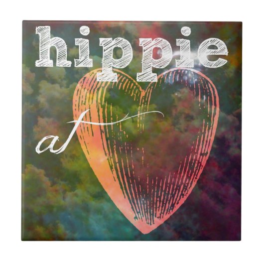 Hippie Heart Tegeltje (Voorkant)