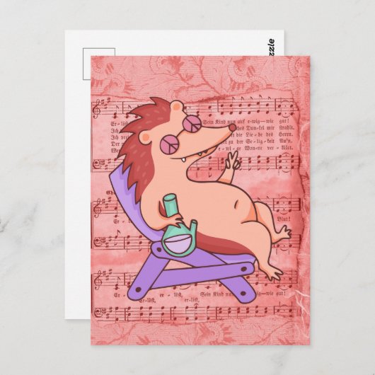 Hippie Hedégel Briefkaart (Voorkant / Achterkant)