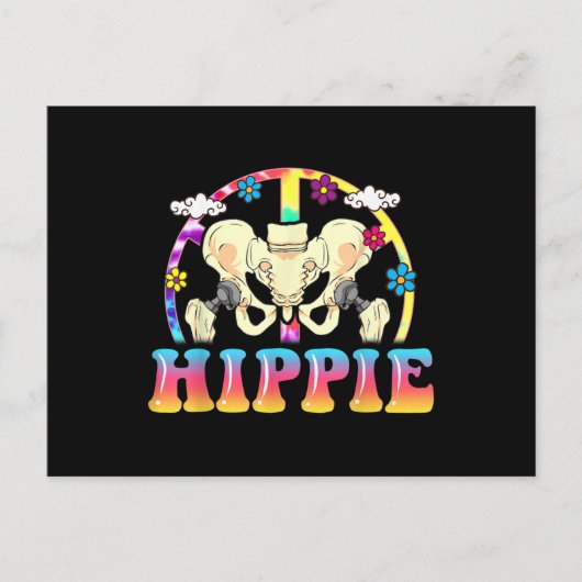 Hippie Hip Replacement Joint Surgery Funny Briefkaart (Voorkant)