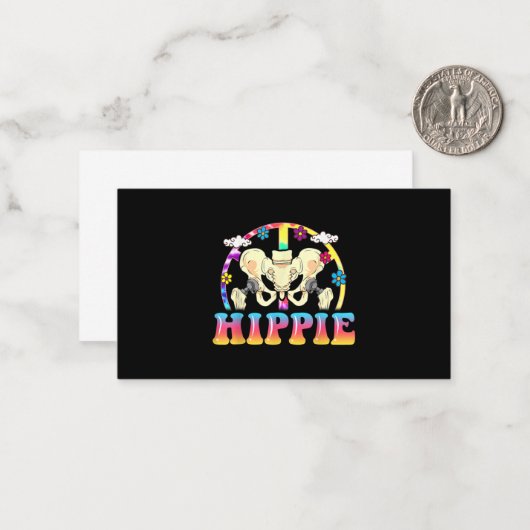 Hippie Hip Replacement Joint Surgery Funny Notitiekaartje (Voorkant / Achterkant in situ)