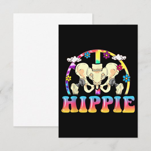 Hippie Hip Replacement Joint Surgery Funny Notitiekaartje (Voorkant / Achterkant)