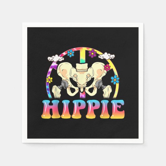 Hippie Hip Replacement Joint Surgery Funny Servet (Voorkant)