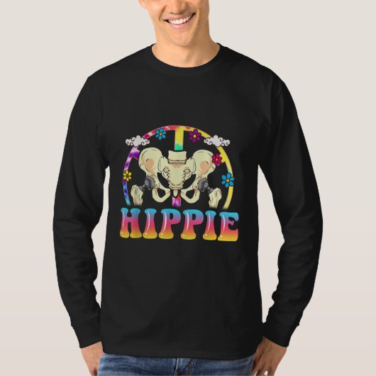 Hippie Hip Replacement Joint Surgery Funny T-shirt (Voorkant)