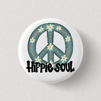 Hippie Hippy Soul Peace Sign Ronde Button 3,2 Cm