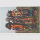 Hippie Hipster standaard poedel zusters decoupage Tissuepapier (Voorkant)