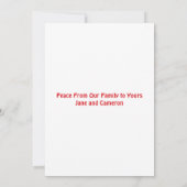 Hippie Holiday Foto heeft een Groovy kerstkaart (Achterkant)