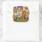 Hippie Hond Vierkante Sticker (Tas)