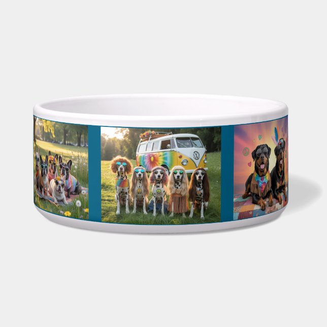 Hippie Hondenkom Voerbakje (Voorkant)