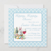 Hippie, Hoppity, Cheers! Uitnodiging voor paasbrun (Voorkant)