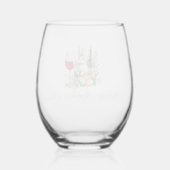 Hippie, Hoppity, Proost! Drinkware Set Wijnglas Zonder Voet (Achterkant)